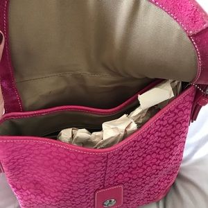 Pink coach handbag